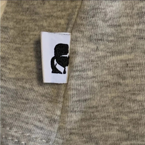 KARL LAGERFELD PARIS Women's Studded Logo Embellished Puff Sleeve Shirt XL - Picture 6 of 9